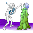 download Dance Macabre 9 clipart image with 180 hue color