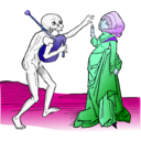 download Dance Macabre 9 clipart image with 225 hue color