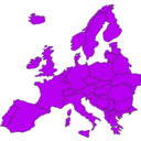 download European Map clipart image with 90 hue color