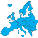 download European Map clipart image with 0 hue color