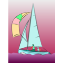 download Sailing Dinghy clipart image with 135 hue color