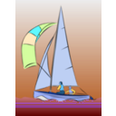 download Sailing Dinghy clipart image with 180 hue color