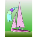 download Sailing Dinghy clipart image with 270 hue color