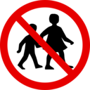 download No Children Sign clipart image with 0 hue color