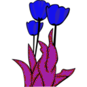 download Tulips clipart image with 270 hue color
