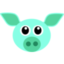 download Cochon Pig Face clipart image with 180 hue color