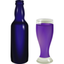 download Bottle And Glass clipart image with 225 hue color