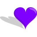 download 3d Heart clipart image with 270 hue color
