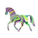 download Waved Horse Spring Version 2009 clipart image with 90 hue color
