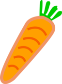 Carrot Orange With Green Leafs