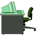 download Computer Desk clipart image with 90 hue color