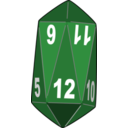 download Dice clipart image with 270 hue color