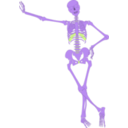 download Human Skeleton Outline clipart image with 225 hue color