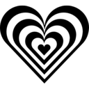 download Zebra Heart clipart image with 0 hue color