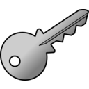 download Grey Shaded Key clipart image with 0 hue color