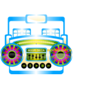 download Mini Boom Box Fuschia clipart image with 225 hue color