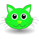download Funny Kitty Face clipart image with 90 hue color
