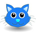 download Funny Kitty Face clipart image with 180 hue color