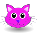 download Funny Kitty Face clipart image with 270 hue color