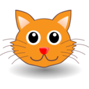 download Funny Kitty Face clipart image with 0 hue color