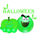 download Dracula Pumpkin Smiley Emoticon clipart image with 90 hue color