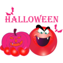 download Dracula Pumpkin Smiley Emoticon clipart image with 315 hue color