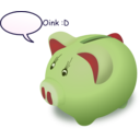 download Piggybank clipart image with 0 hue color