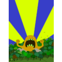 download Monster Screaming clipart image with 45 hue color