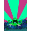 download Monster Screaming clipart image with 135 hue color