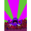 download Monster Screaming clipart image with 270 hue color
