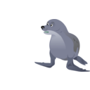 download Grey Seal clipart image with 180 hue color