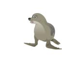 download Grey Seal clipart image with 0 hue color
