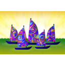 download Sails clipart image with 225 hue color