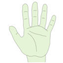 download Hand clipart image with 90 hue color