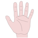 download Hand clipart image with 0 hue color