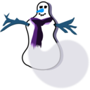 download Snowman Abstract clipart image with 180 hue color