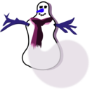 download Snowman Abstract clipart image with 225 hue color
