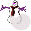 download Snowman Abstract clipart image with 270 hue color