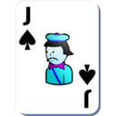 download White Deck Jack Of Spades clipart image with 180 hue color