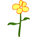 download Flower clipart image with 0 hue color