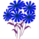 download Flowers clipart image with 180 hue color