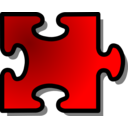 download Red Jigsaw Piece 14 clipart image with 0 hue color