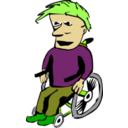 download Man In Wheelchair clipart image with 45 hue color