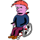 download Man In Wheelchair clipart image with 315 hue color