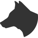 download Dog Head Profile clipart image with 0 hue color