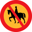 No Horse Riding Sign
