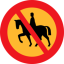 download No Horse Riding Sign clipart image with 0 hue color