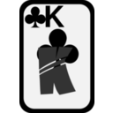 download King Of Clubs clipart image with 0 hue color