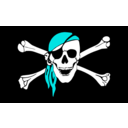 download Drapeau Pirate clipart image with 180 hue color