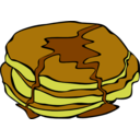 download Fast Food Breakfast Pancakes clipart image with 0 hue color